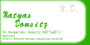 matyas domsitz business card